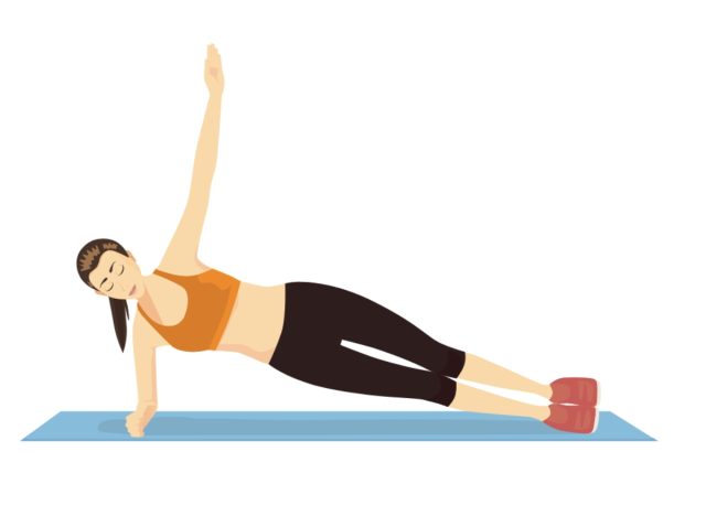side plank, core workouts for abs that are visibly toned